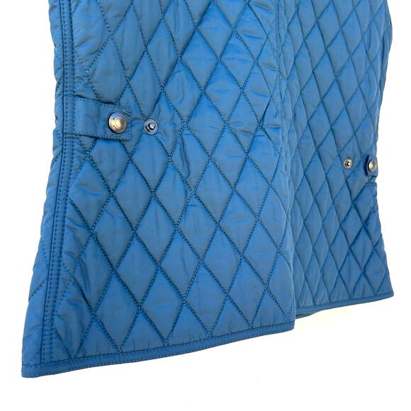 Vintage Belstaff Women’s Quilted Blue Lightweight Vest Gilet Diamond Medium - Picture 8 of 12